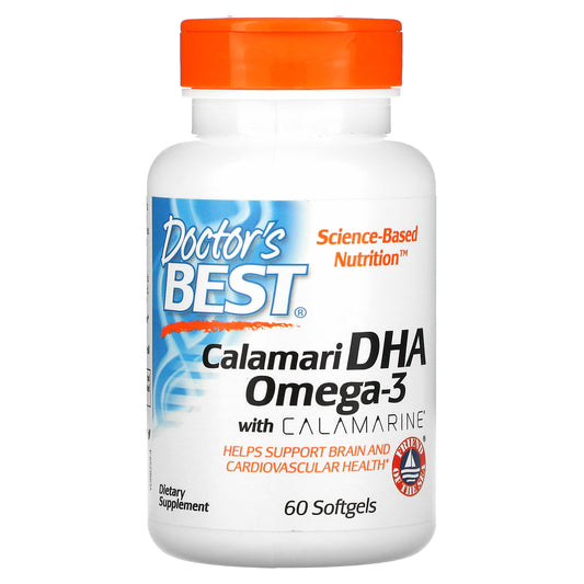 Doctor's Best Calamari DHA Omega-3 with Calamarine, 60 Softgels