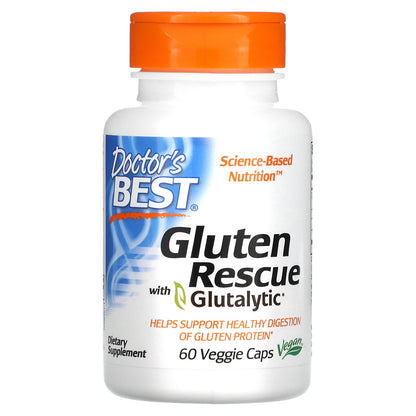 Doctor's Best Gluten Rescue with Glutalytic, 60 Veggie Caps
