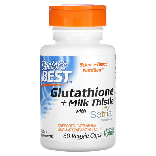 Doctor's Best Glutathione + Milk Thistle , 60 Veggie Caps