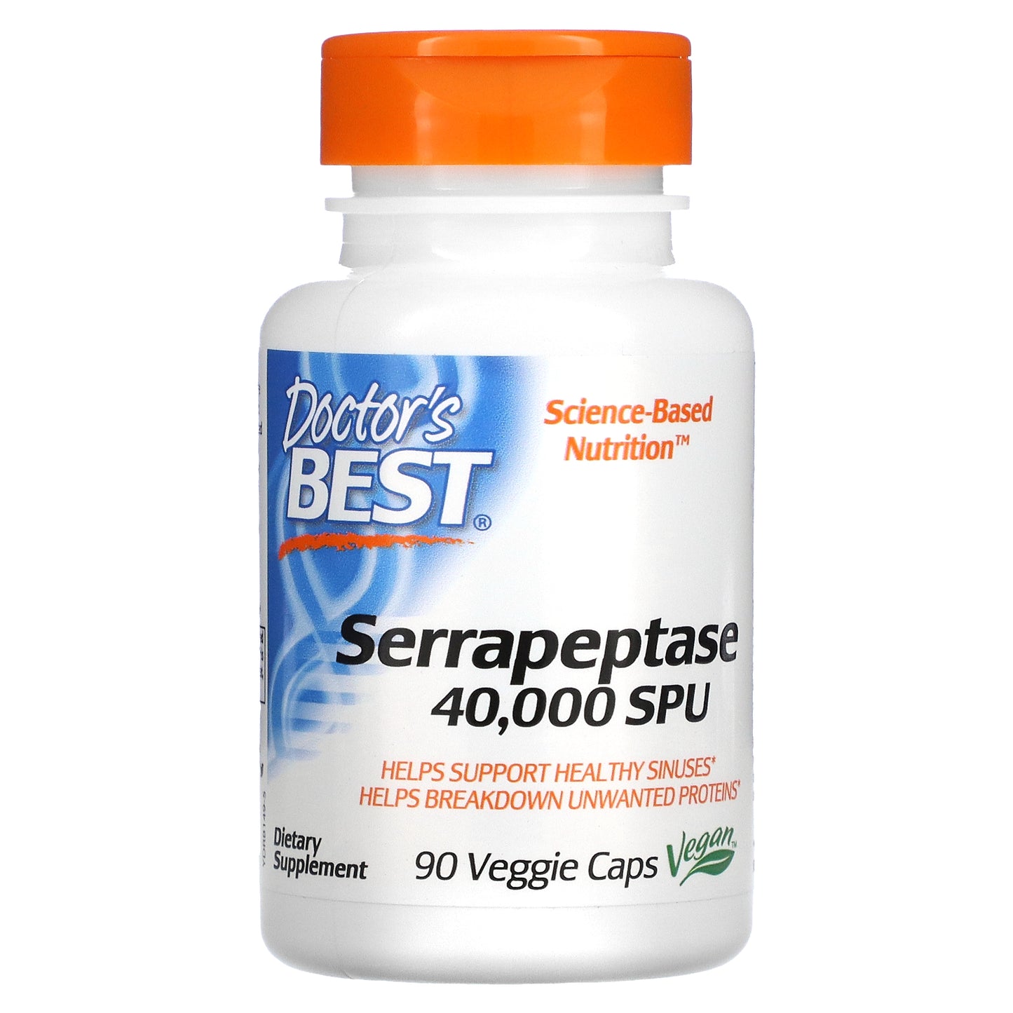 Doctor's Best Serrapeptase, 40,000 SPU, 90 Veggie Caps